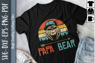 Papa Bear Father&#039;s Day Gift Retro Bear