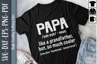 Papa Definition Father&#039;s Day Gift Dad