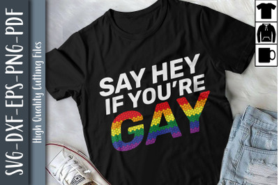 Say Hey If You&#039;re Gay LGBTQ Proud