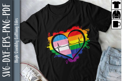 Heartbeat LGBTQ Proud LGBTQ Rights