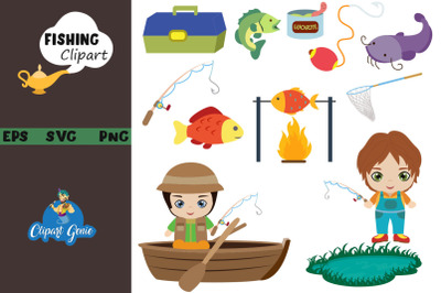Fishing clipart, Hobby Clipart &amp; SVG