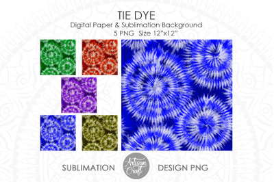 Tie dye sublimation PNG, Tie dye digital paper PNG