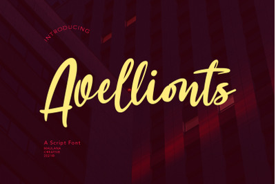 Avellionts Script Display Font