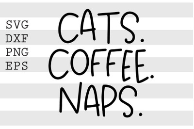 Cats coffee naps SVG