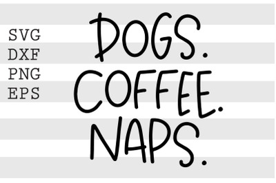 Dogs coffee naps SVG