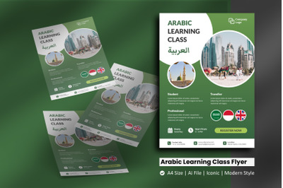 Arabic Learning Class Flyer Template