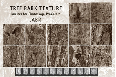 Tree bark texture. Brushes for Photoshop, ProCreate .ABR