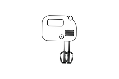 Kitchen Mixer Outline Flat Icon