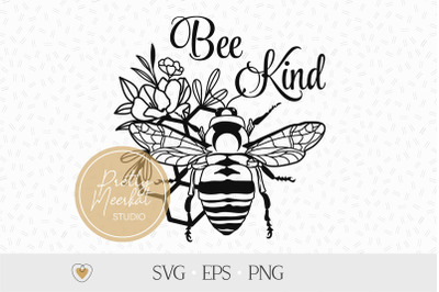 Bee Kind svg, Flower bee svg, Honey bee svg, Bee png