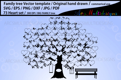 family tree vector 73 names