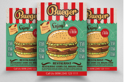 Retro Fast Food Flyer/Poster