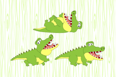 cute fat crocodile animal cartoon