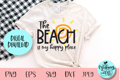 The beach is my happy place svg, summer svg