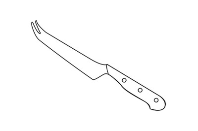 Kitchen Knife Outline Flat Icon