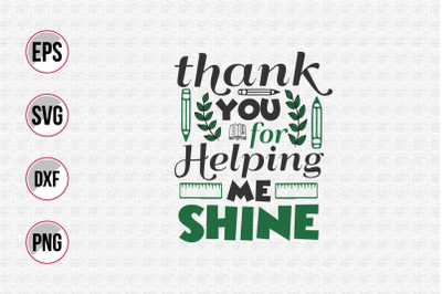 Thank you for helping me shine svg.