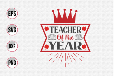 Teacher of the year svg.