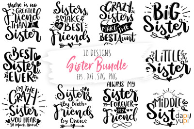 Sister Quotes SVG Bundle, Sister SVG