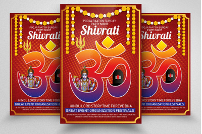 Shivratri Indian Festival Flyer