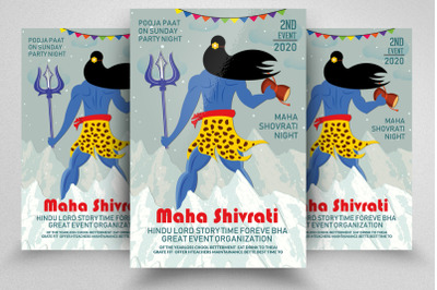 Maha Shivratri Indian Festival Flyer