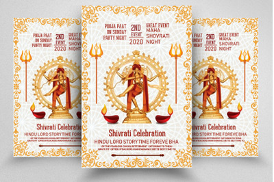 Shivratri Indian Event Flyer&2F;Poster