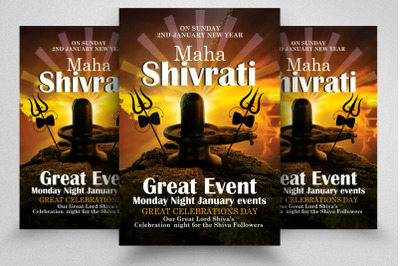 Shivratri Hindu Festival Flyer