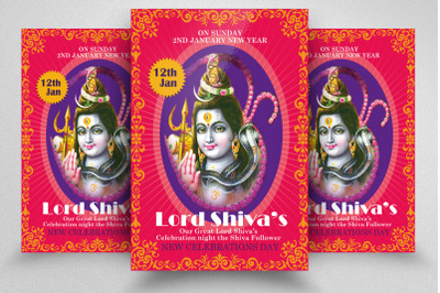 Lord Shiva Hindu Religious Flyer