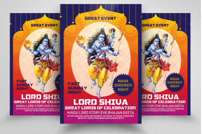 Shivratri Hindu Event Flyer&2F;Poster