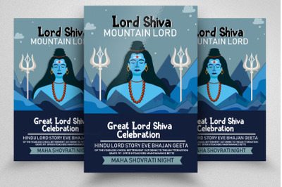 Shivratri Hindu Event Flyer&2F;Poster