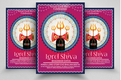 Lord Shiva Hindi Religion Flyer&2F;Poster