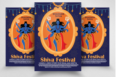 Shivratri Hindu Event Flyer&2F;Poster