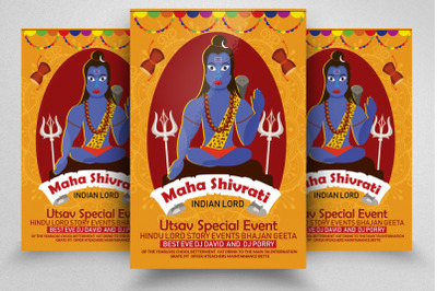 Shivratri Hindu Event Flyer&2F;Poster