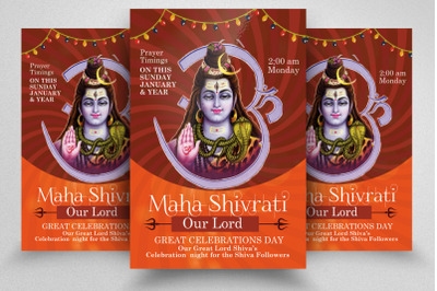 Happy Shivratri Festival Flyer&2F;Poster