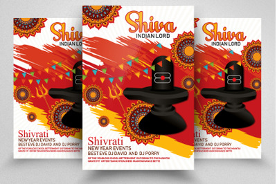 Shivratri Hindu Event Flyer&2F;Poster