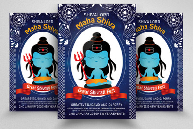 Maha Shivratri Indian Festival Flyer