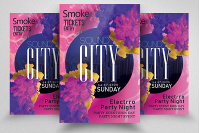 City Electro Party Flyer /Poster