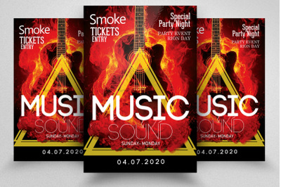 Music Sound Smokey Flyer