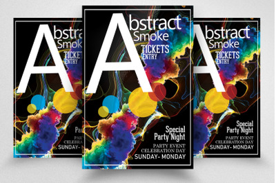 Abstract Smoke  Party Night Poster