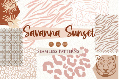 Savanna Sunset - Seamless Patterns