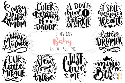 Baby SVG Bundle Children Quotes Bundle