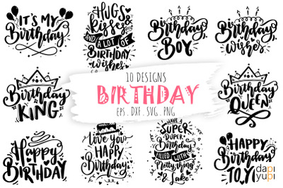Birthday Bundle, Birthday Quotes SVG Graphic