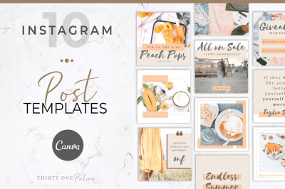 Instagram Posts for Canva | Peach