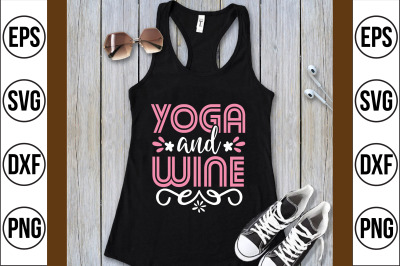 yoga and wine svg cut file