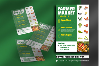 Farmer Market Sale Flyer Template