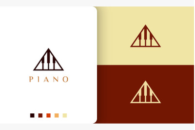 piano academy logo in minimalist