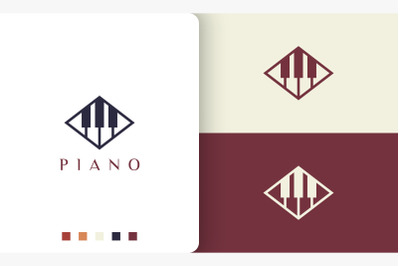 piano learning logo or icon