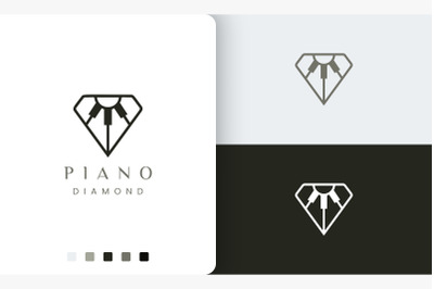 piano logo with diamond shape