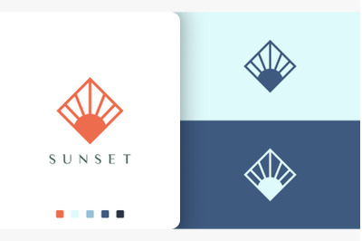 energy or sun logo in modern style