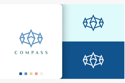 ship or adventure logo compass shape