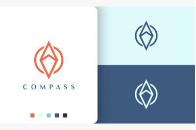 trip or adventure logo compass shape