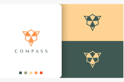 travel or navigation logo compass shape